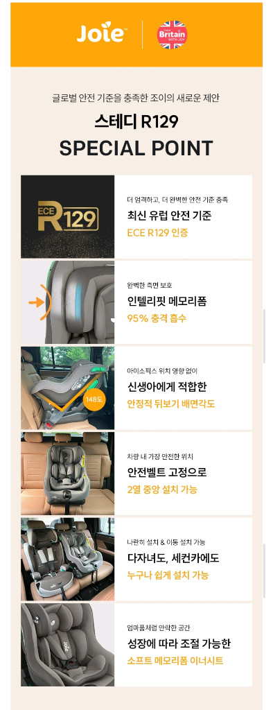 조이스테디 R129 카시트(미사용) 판매합니다 이미지