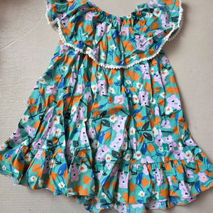 모이몰른 플라워 패턴 아동 원피스 90