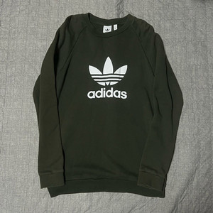아디다스 트레포일 카키 맨투맨 XL 스웨터 카키 티셔츠