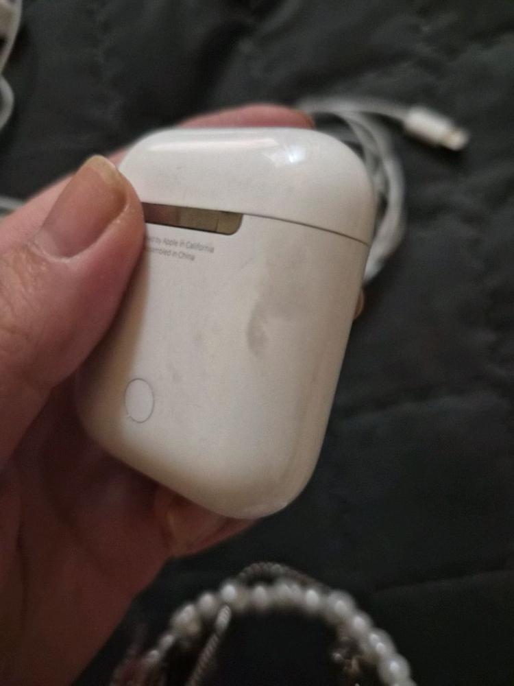 애플 에어팟 2세대 8핀 충전선 무선 이어폰 유선 이어폰 정상 작동 얼룩 있음 변환 젠더 증정 이미지