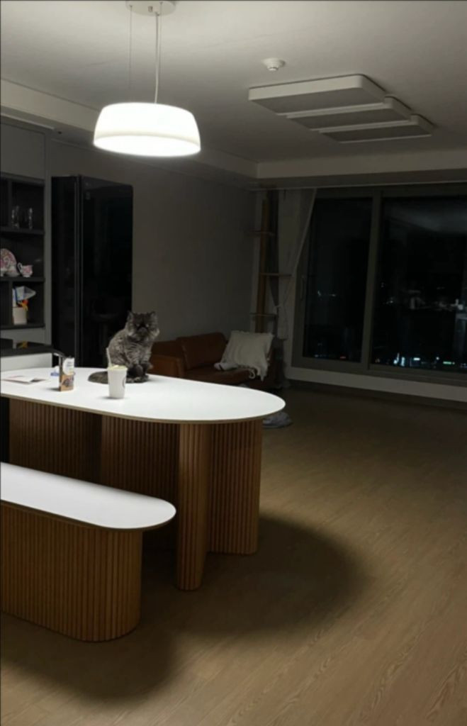 세레스홈 호마이카 테이블 +벤치형의자 이미지