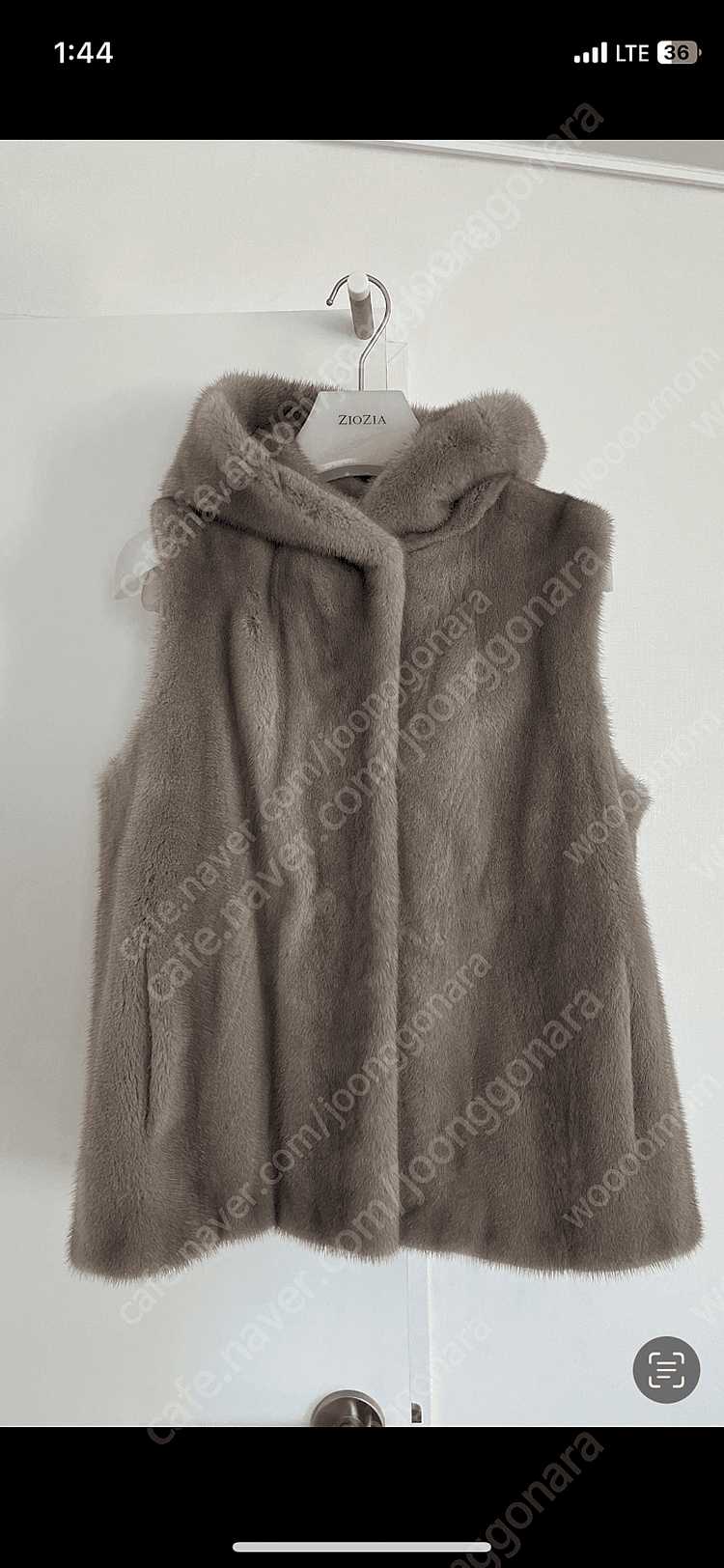 밍크 조끼 밍크 베스트 후드 밍크 밍크 코트 이미지
