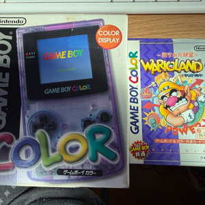 닌텐도 게임보이 컬러_ 클리어 퍼플+와리오랜드2 이미지