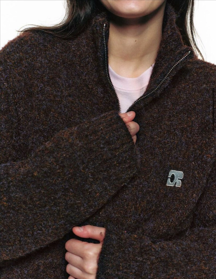 (새상품) 센트로 니트 집업 브라운 CENTAUR CALMING KNIT ZIP-UP_BROWN 이미지