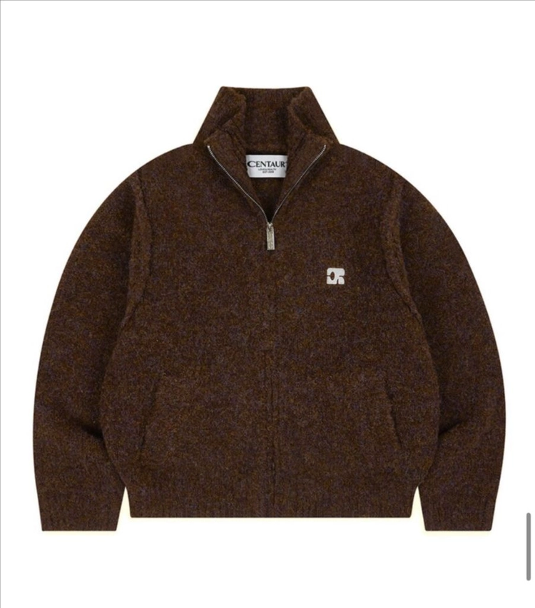 (새상품) 센트로 니트 집업 브라운 CENTAUR CALMING KNIT ZIP-UP_BROWN 이미지