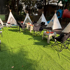 아이들 인기 폭발! 파라솔+해먹 포함 '캠핑 체험놀이 세트' 대여 합니다! 이미지