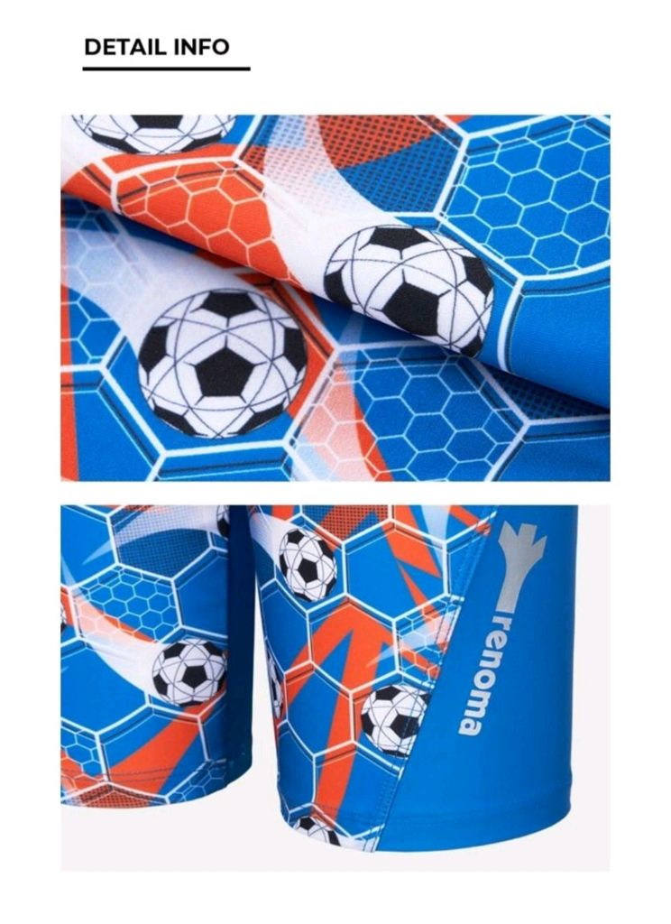 축구 패턴 남아 수영복 4부 반바지 새상품 90 사이즈 이미지