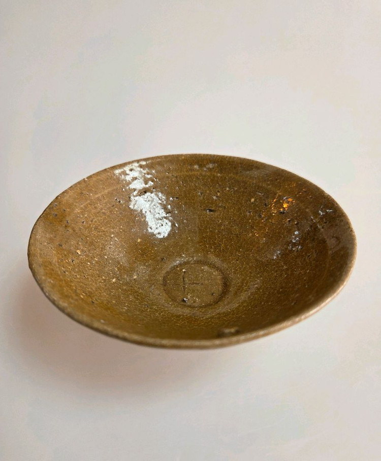 고미술품 고려시대 전기 고려청자 십자문다완 이미지