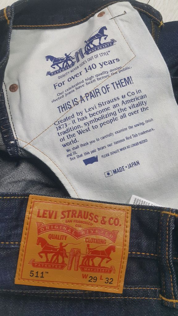 리바이스진511(일본판) 수입대님 29인치(No.5)택없는새상품!--6