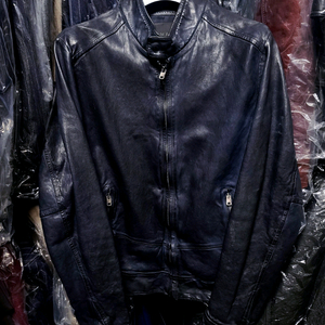 타임옴므 / TIME HOMME 이태리 양가죽 네이비 블루종 자켓 / 100