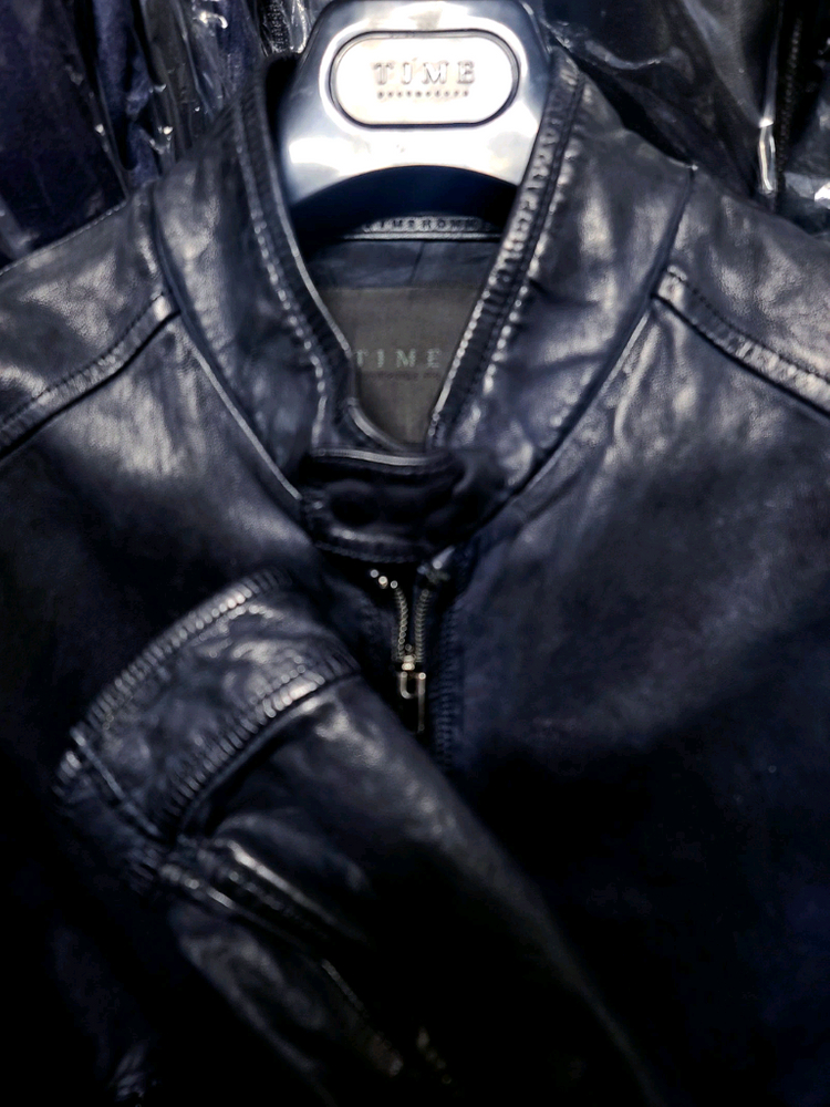 타임옴므 / TIME HOMME 이태리 양가죽 네이비 블루종 자켓 / 100--3