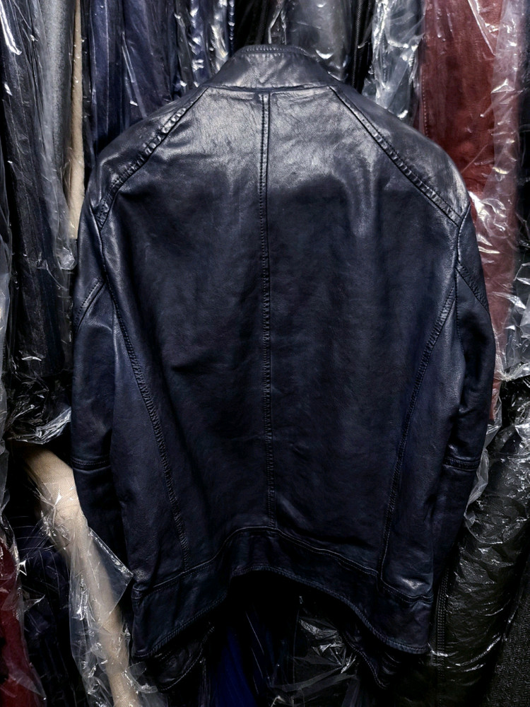 타임옴므 / TIME HOMME 이태리 양가죽 네이비 블루종 자켓 / 100--5