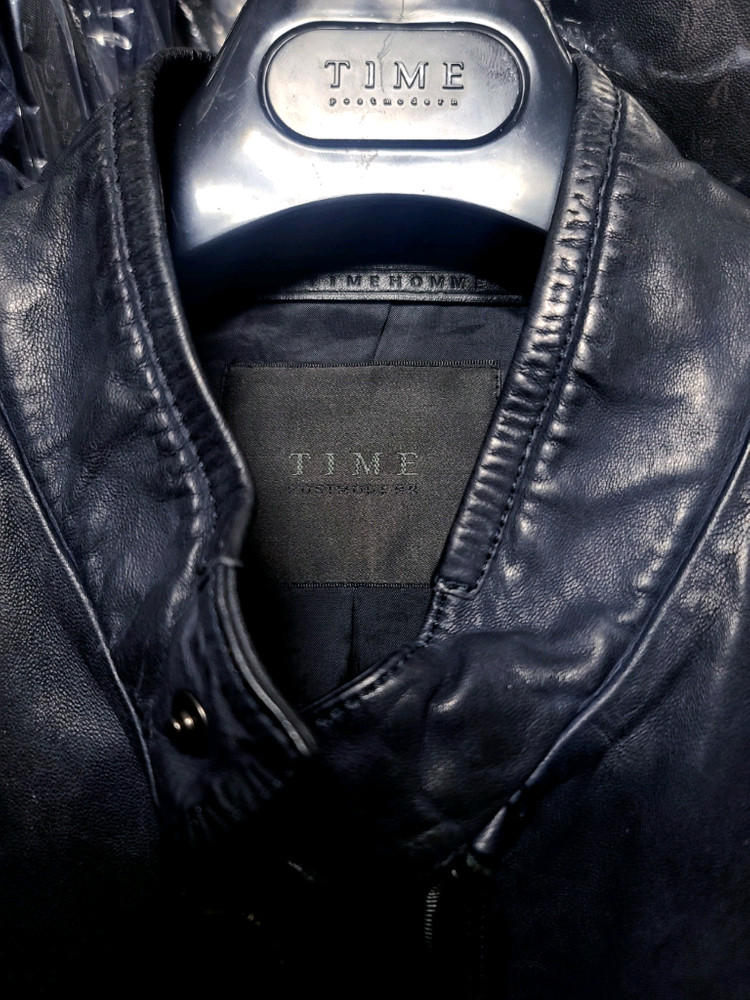 타임옴므 / TIME HOMME 이태리 양가죽 네이비 블루종 자켓 / 100--6