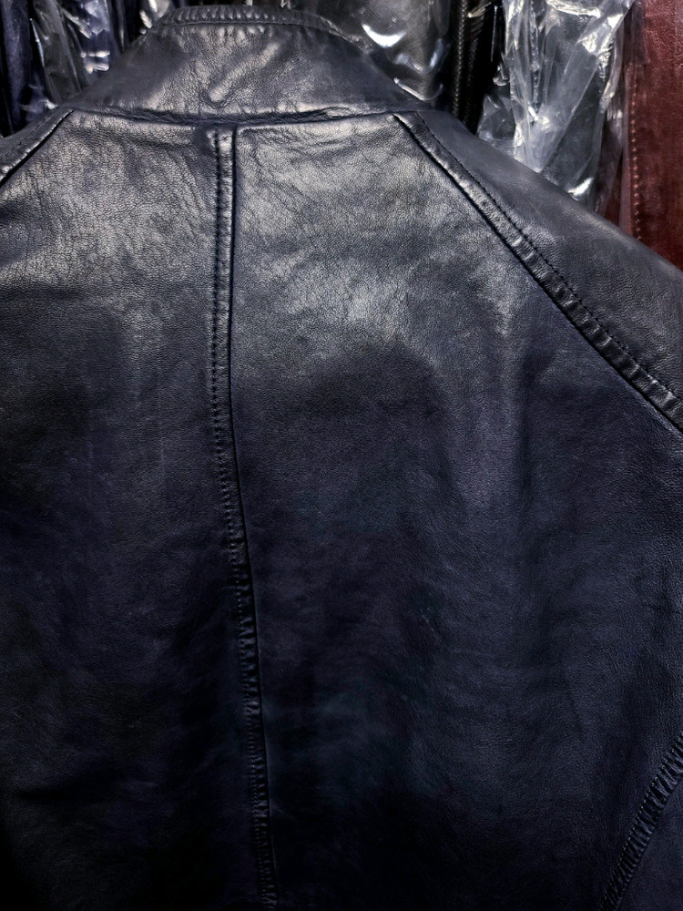 타임옴므 / TIME HOMME 이태리 양가죽 네이비 블루종 자켓 / 100--7