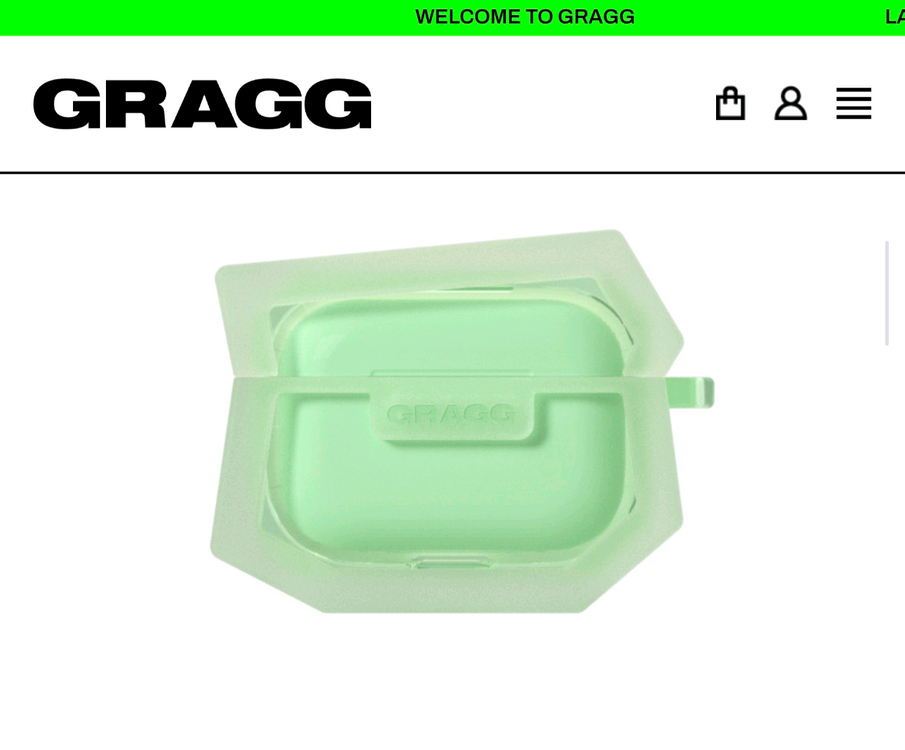 [새상품/미개봉] GRAGG 에어팟 프로2 케이스 Clear Mint 이미지