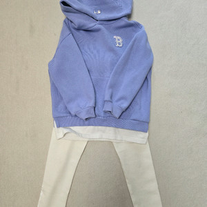 mlb키즈 기모 후드티+기모레깅스