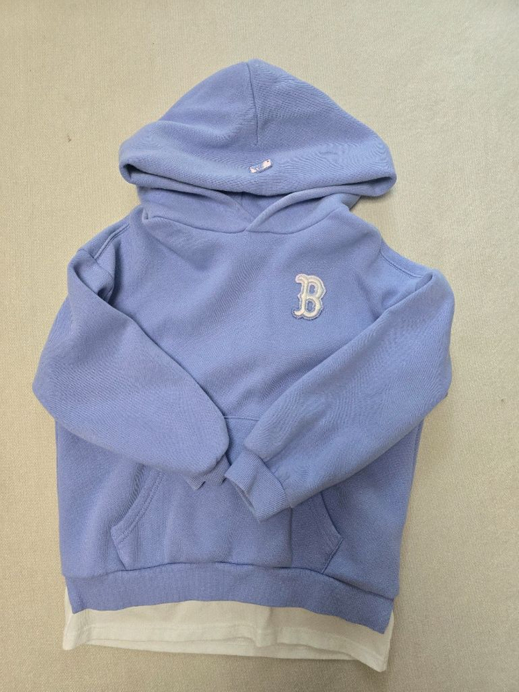 mlb키즈 기모 후드티+기모레깅스--1