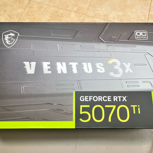 MSI RTX 5070Ti VENTUS 3X 그래픽카드 이미지