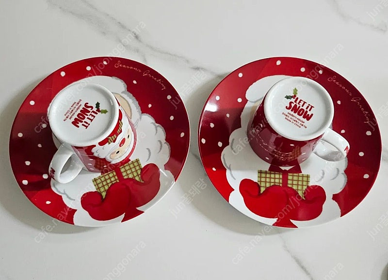 모던하우스 크리스마스 접시 컵 전자렌지 도자기컵 식기 #완전새거# 이미지