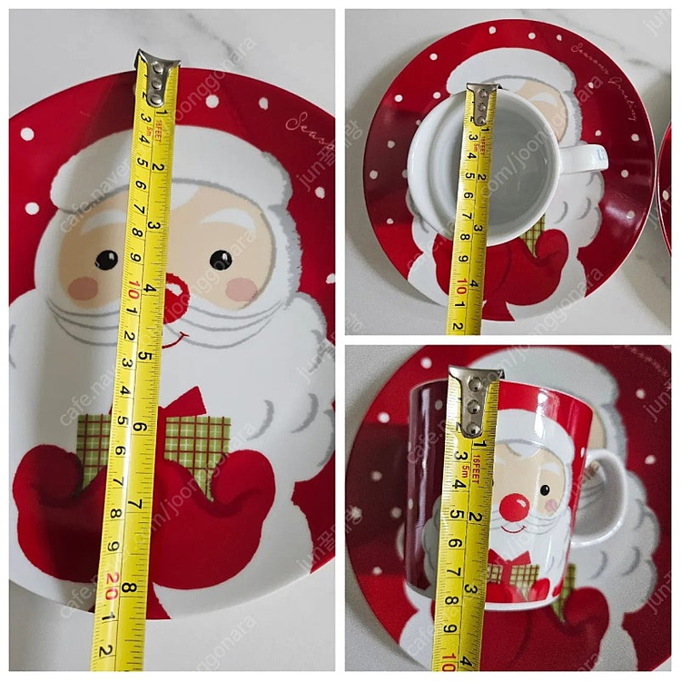 모던하우스 크리스마스 접시 컵 전자렌지 도자기컵 식기 #완전새거# 이미지