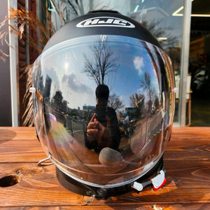 HJC 홍진 오픈페이스 i40 헬멧XL 무광 블랙 (선바이저) + 세나 20S evo 블루투스