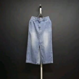 TIME 타임 워시드 데님 롱 스커트 33.44 이미지