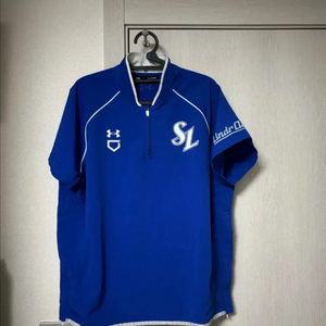 삼성 라이온즈 언더아머 반팔 반집업 트레이닝 바람막이 XL 이미지