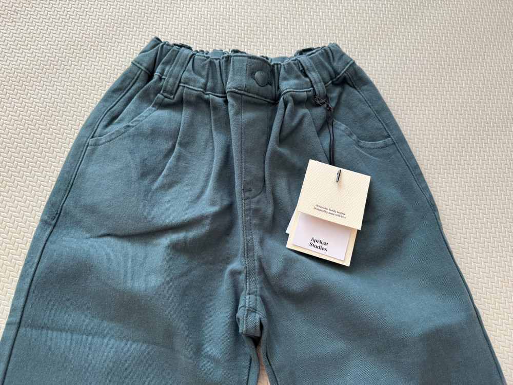 아프리콧 스튜디오 배기킷 컬러데님팬츠 110--1