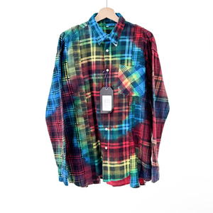 [M] 니들스 남성 컷팅 타이다이 패치워크 체크 셔츠