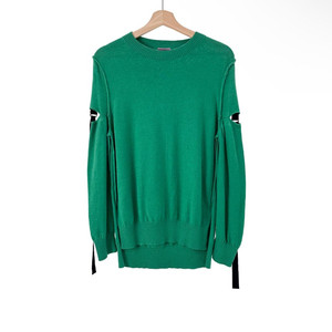 [1] 수 언더커버 여성 컷팅 링 울 니트 그린