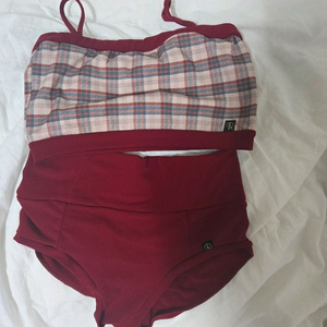 [폴웨어] 포리즈 뮬리 레드 체크 세트 M