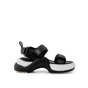 37.5 루이비통 여성 LV 아치라이트 플랫 샌들 블랙 이미지