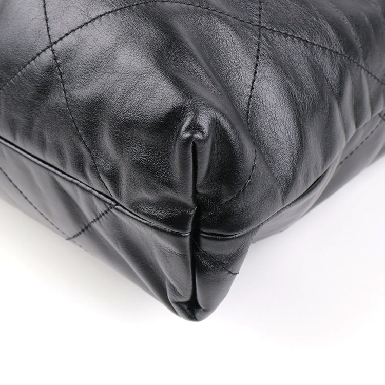 [중고명품다올] 샤넬 22백 미듐 숄더백 블랙 금장 카프스킨 AS3260--6