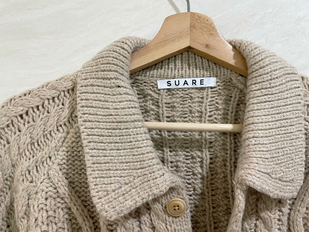 수아레 / 에어 울 아란 니트 가디건, 남성 가디건--3