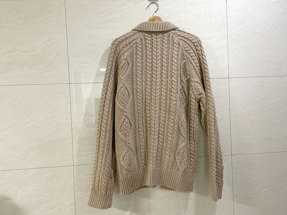 수아레 / 에어 울 아란 니트 가디건, 남성 가디건--4