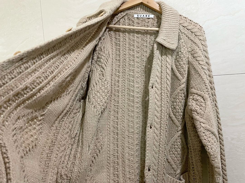 수아레 / 에어 울 아란 니트 가디건, 남성 가디건--6