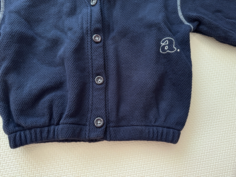아베크미엘 알파벳자수가디건 네이비 XL--2