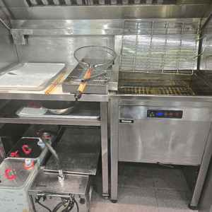 업소용 린나이 전기 튀김기 30L/ 정제기 30L/ 2단 작업대