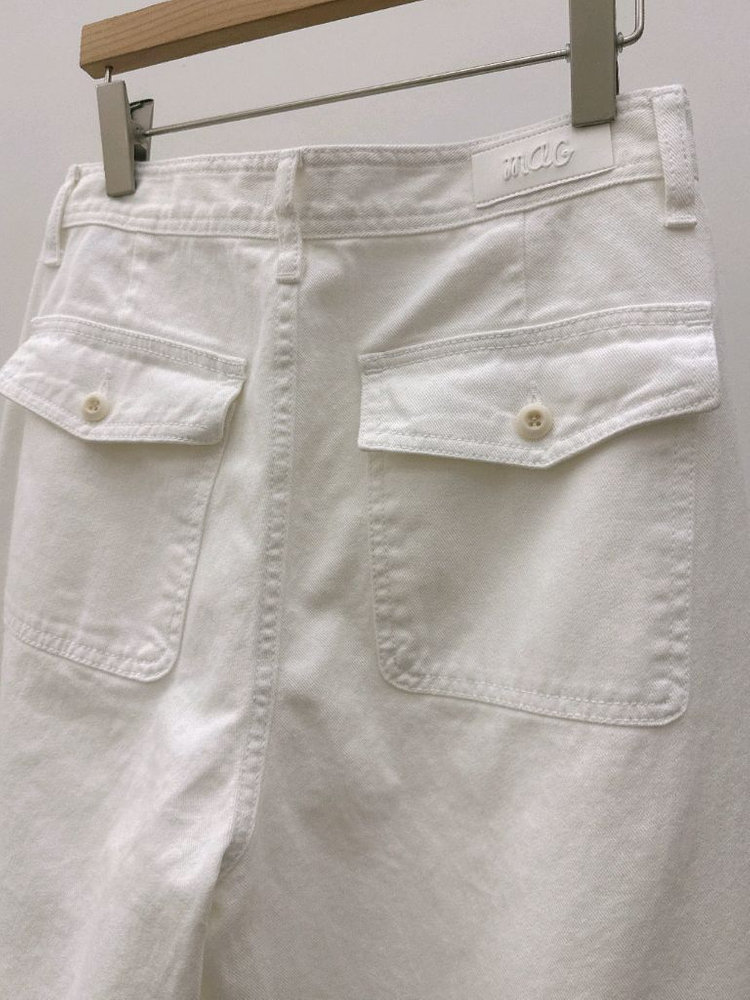 포켓 화이트 팬츠(새상품)--2