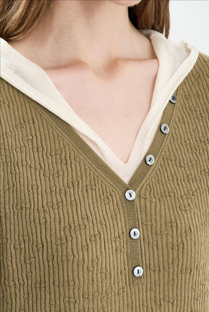 SYSTEM 니트 반팔 새제품 이미지