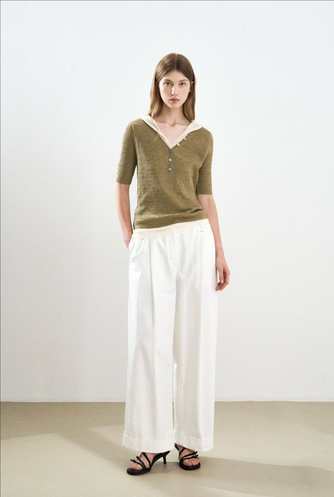 SYSTEM 니트 반팔 새제품 이미지