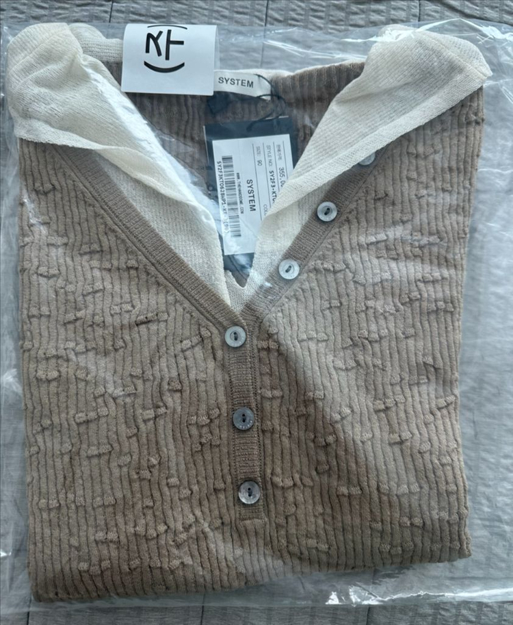 SYSTEM 니트 반팔 새제품 이미지