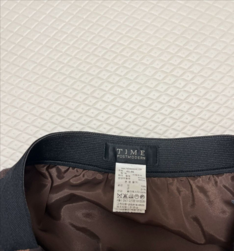 타임(TIME) 체크 프릴 플레어 롱스커트 이미지