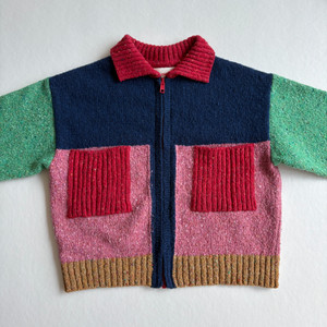 보보쇼즈 컬러블럭 가디건 6-7