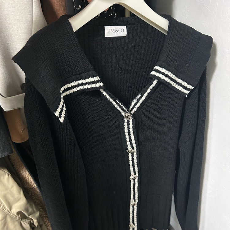 리리앤코 자체제작 카라단추가디건 판매 이미지