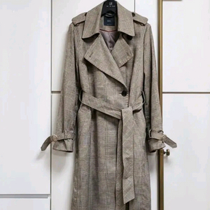 로엠 체크 트랜치 코트55~66