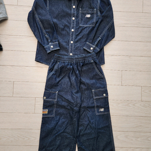 뉴발란스키즈 데님 자켓/데님 파라슈트 팬츠