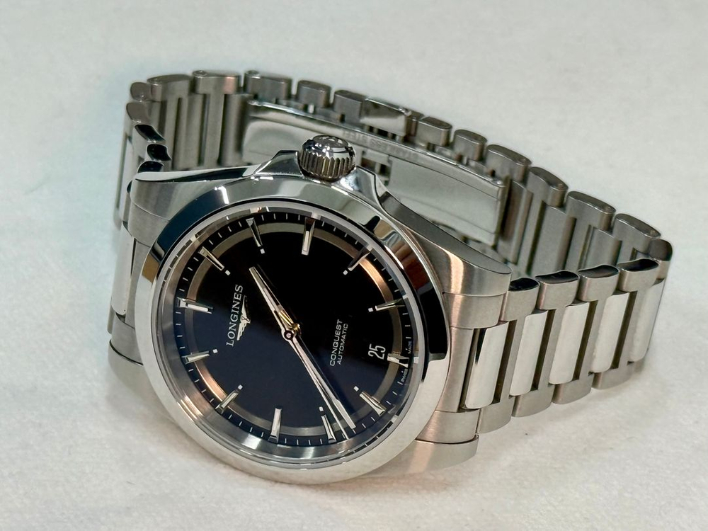 론진 콘퀘스트 38mm 블랙 이미지