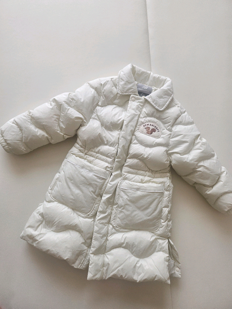 뉴발란스키즈120 여아퀼팅경량롱패딩--1