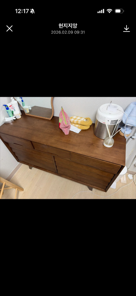 원목 3단 와이드 서랍장 이미지